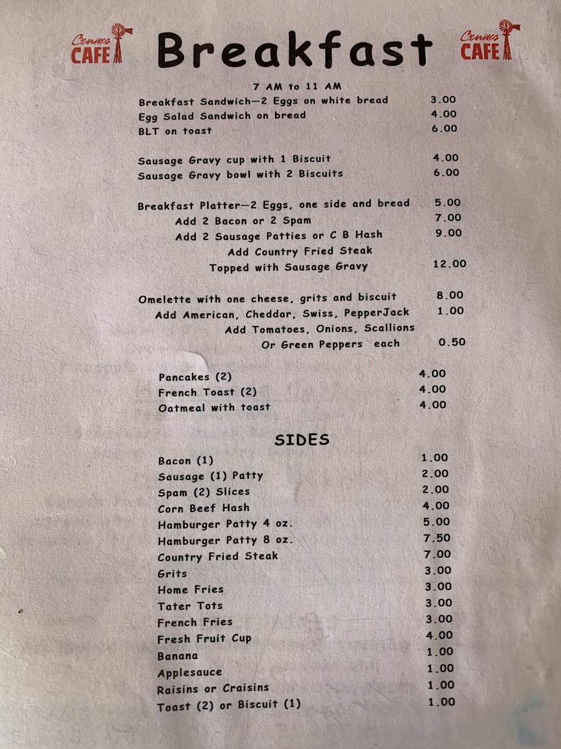 Crums Windmill Cafe